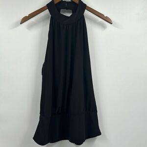 Boston Proper Halter Low Back Black Tank.Top Medium New With Tags